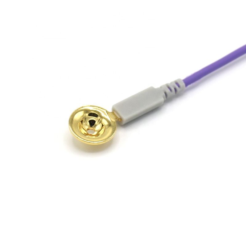 10 鉛 その他の患者モニターアクセサリー EEG ケーブル ダイヤ 1.5mm 金属カップ付き