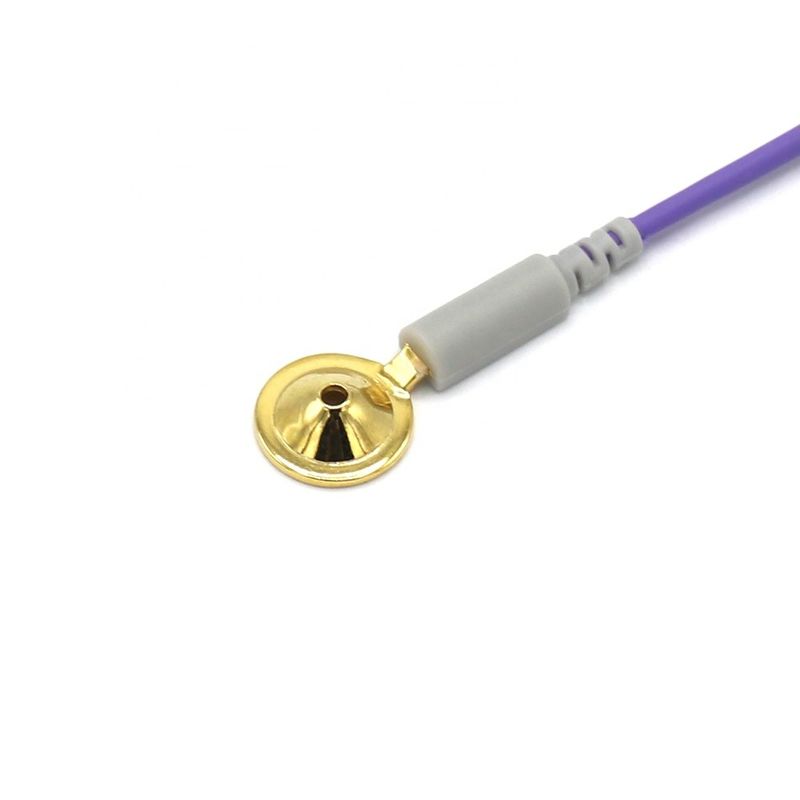 10 鉛 その他の患者モニターアクセサリー EEG ケーブル ダイヤ 1.5mm 金属カップ付き