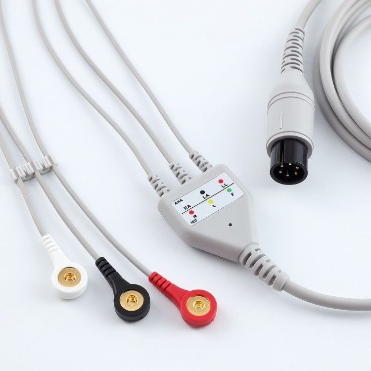 医療用品 医療用BCIECGモニターケーブル 6ピン 5リード 多用途 0.9mサイズ
