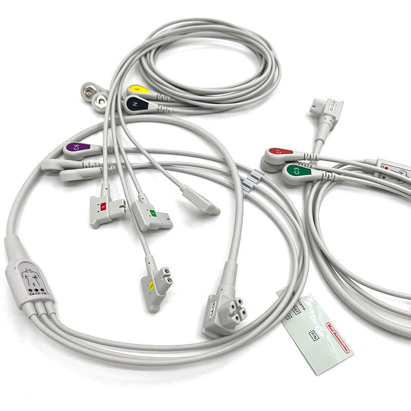 PH 10リード TC30リードワイヤー ECGモニターケーブル グレー カラー ラテックスフリー 多機能