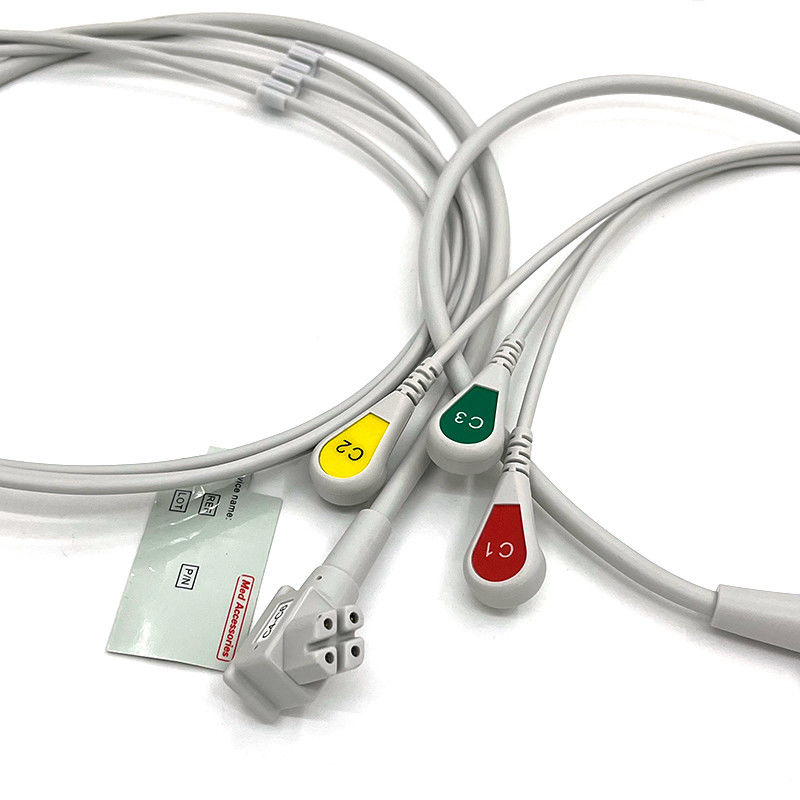 PH 10リード TC30リードワイヤー ECGモニターケーブル グレー カラー ラテックスフリー 多機能