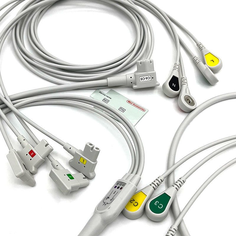 PH 10リード TC30リードワイヤー ECGモニターケーブル グレー カラー ラテックスフリー 多機能