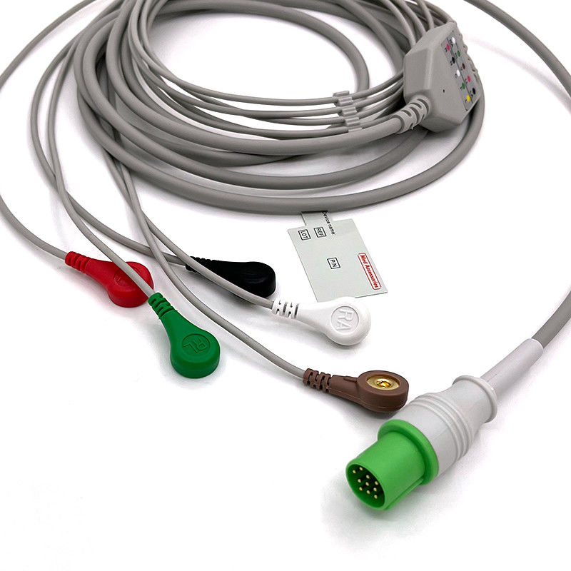 GE ヘリゲ 10ピン ECG 5リード ECG Med アクセサリー メディカルECGモニターケーブル 多用途 0.9m サイズ