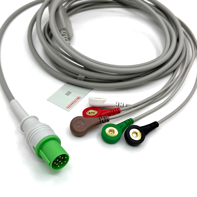 GE ヘリゲ 10ピン ECG 5リード ECG Med アクセサリー メディカルECGモニターケーブル 多用途 0.9m サイズ