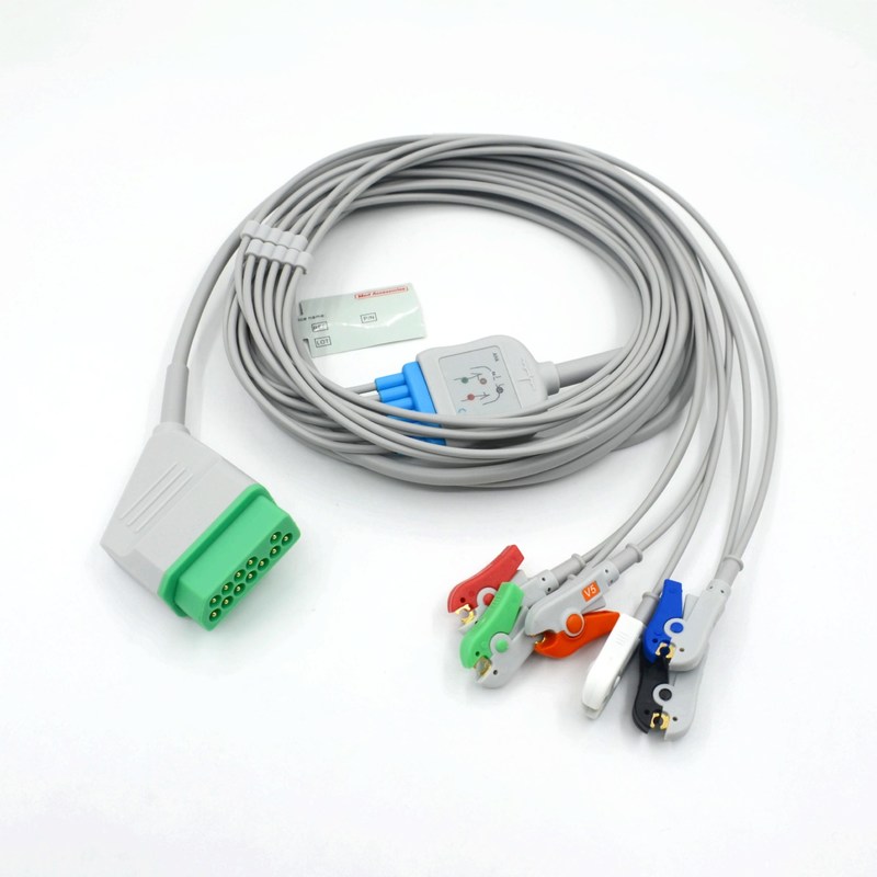 互換性のあるニホンコーデン 12ピン 6リードECGモニターケーブル 医療用品用