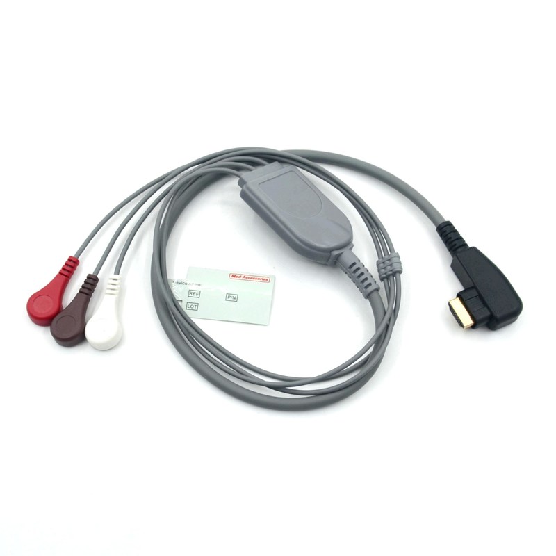 メディカル プロフェッショナル 生産 DMS ECG ケーブル ホルター 探査機 3Leads スナップ AHA/IEC for DMS300
