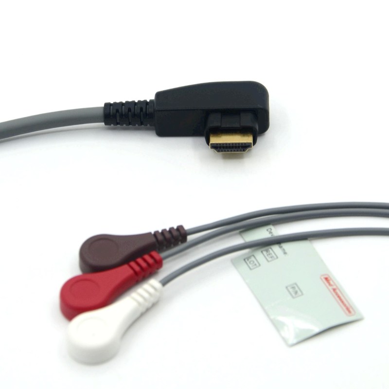 メディカル プロフェッショナル 生産 DMS ECG ケーブル ホルター 探査機 3Leads スナップ AHA/IEC for DMS300
