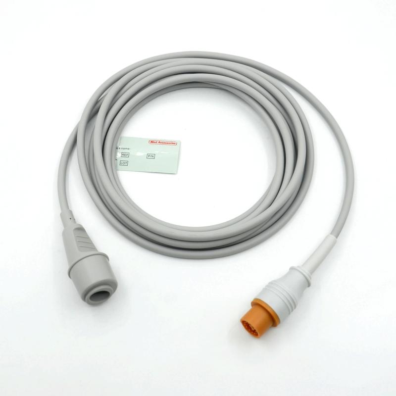 医療モニターアクセサリー 実用的なグレーカラー 互換性 Fukuda To Edward 多機能 IBPケーブル