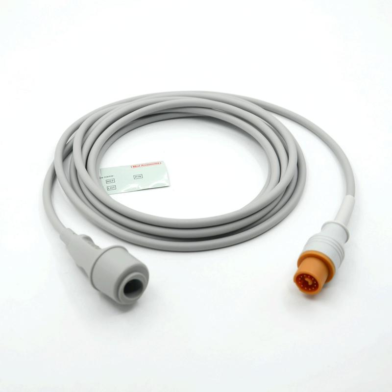 医療モニターアクセサリー 実用的なグレーカラー 互換性 Fukuda To Edward 多機能 IBPケーブル