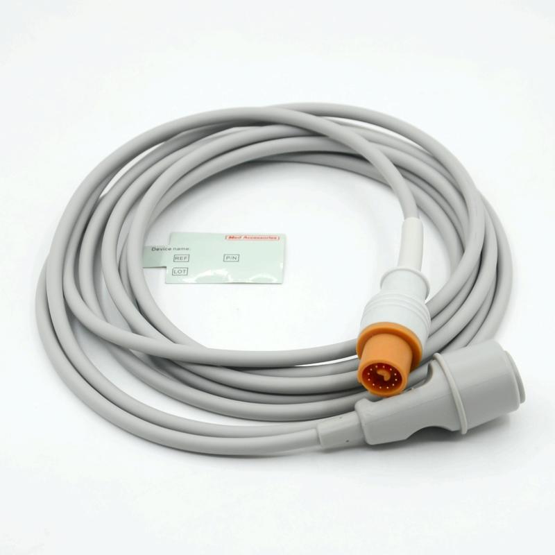 医療モニターアクセサリー 実用的なグレーカラー 互換性 Fukuda To Edward 多機能 IBPケーブル