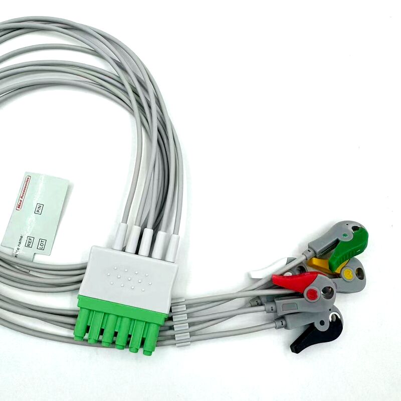 高品質のMedアクセサリー IEC カラーモデル RoHS 認定 5 リードグリッバー EKG ECG Leadwire 患者医療用